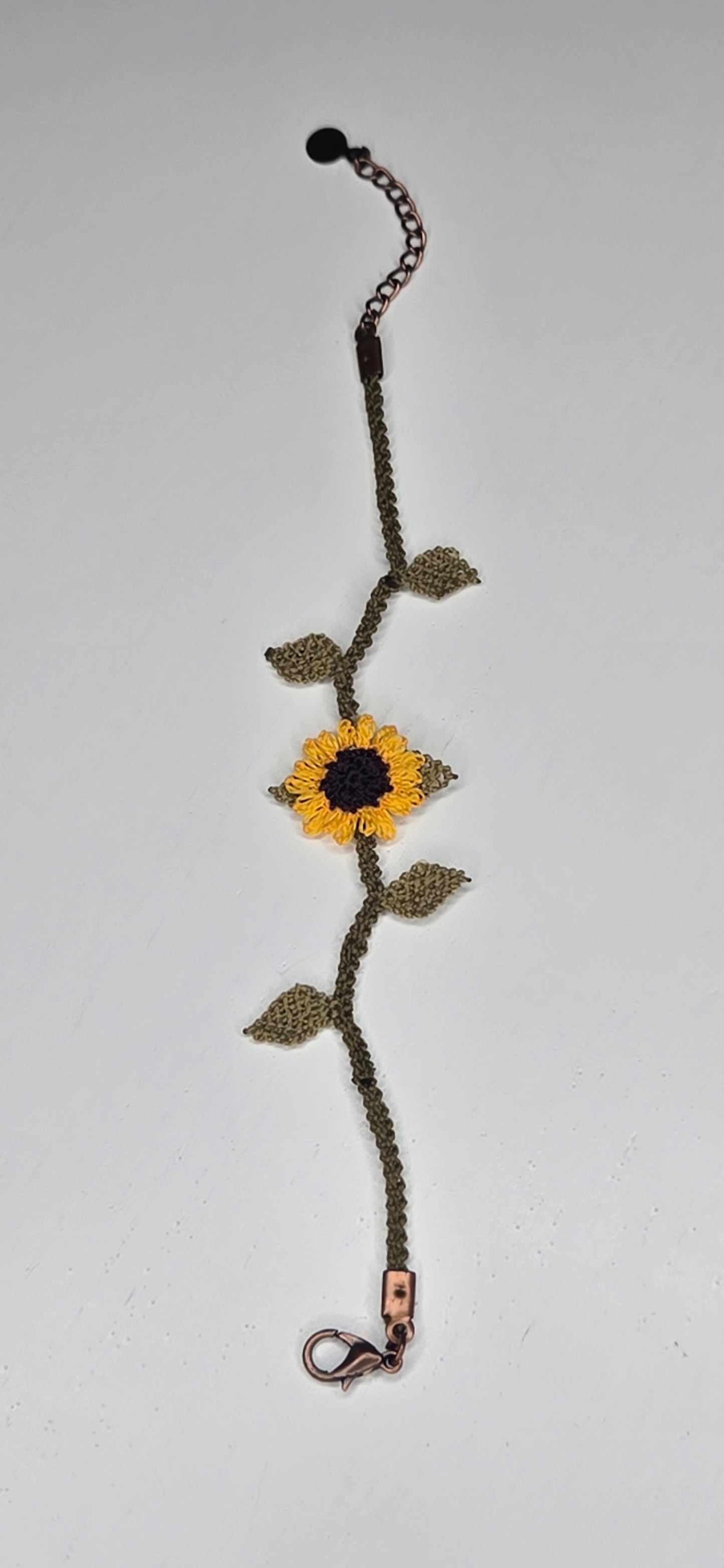 Needle Lace Single Sunflower Bracelet