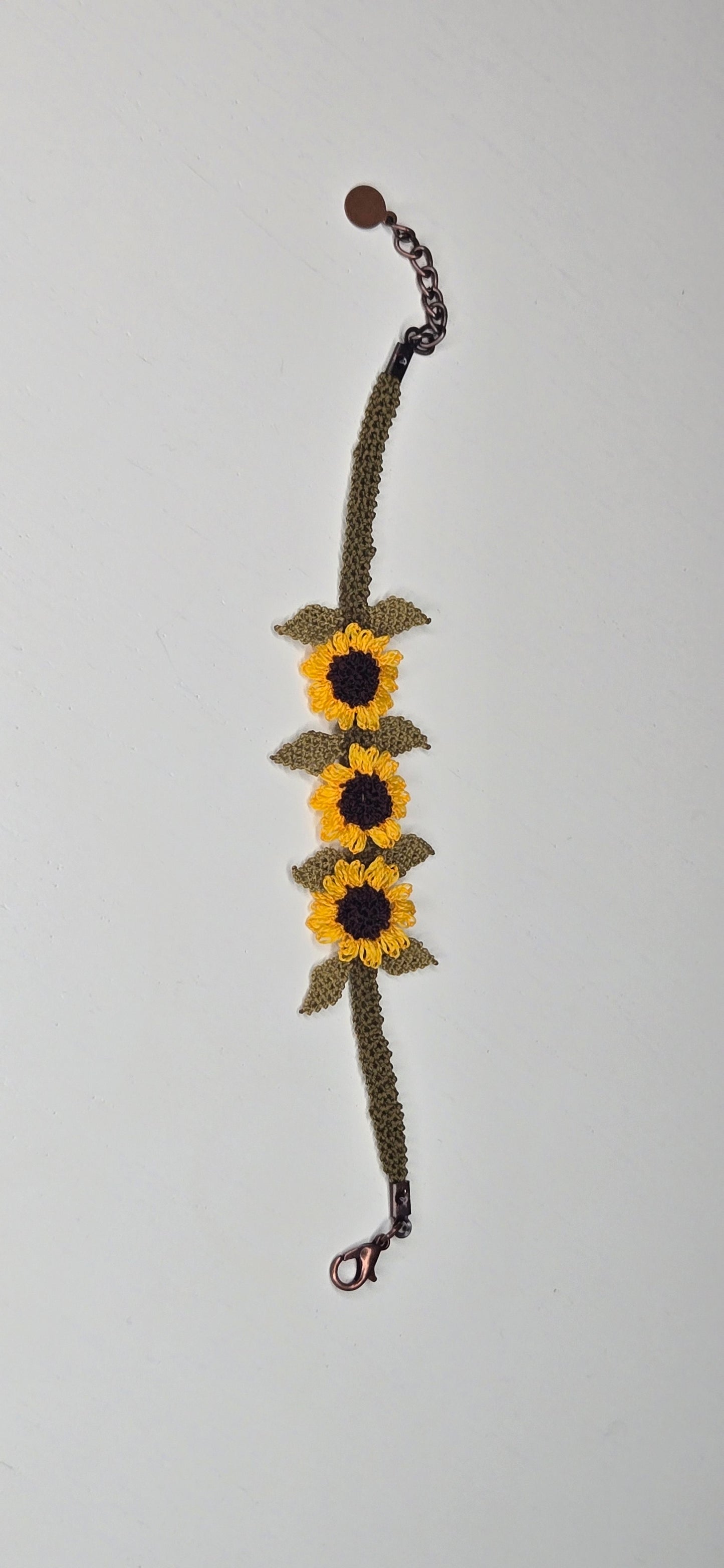 Needle Lace Triple Sunflower Bracelet